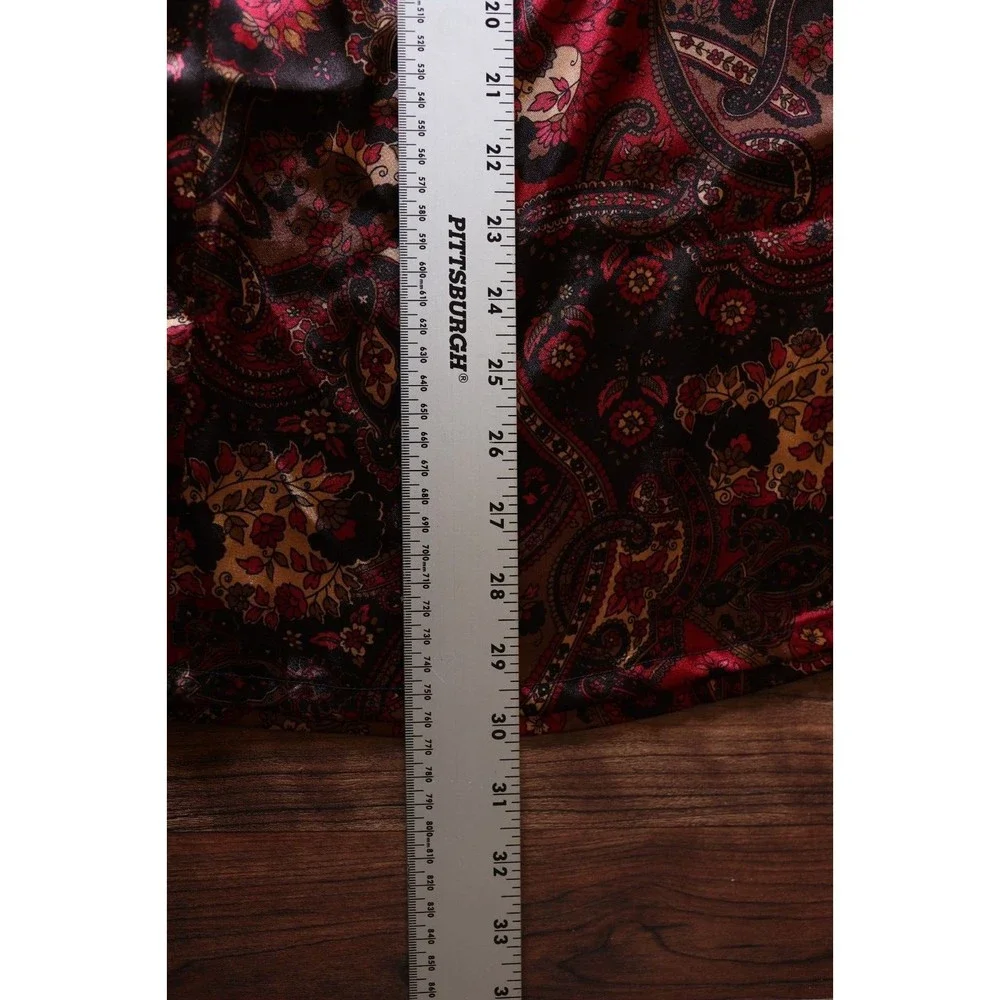 Kathie Lee Collection Vintage Paisley Dark Floral Maxi Skirt XL